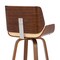 Armen Living Tyler 30" Bar Height Swivel Cream Faux Leather and Walnut Wood Bar Stool LCTYBACRWA30 - alternate 9